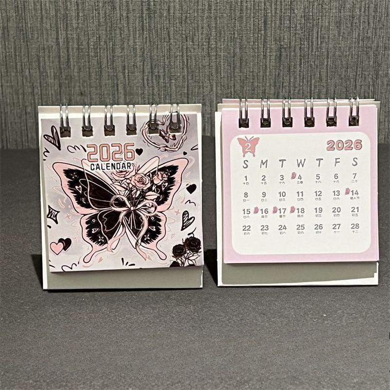 Small Desk Calendar 2026 Standing Flip Weekly Calendar Creative Coil Calendar Planner For Daily Schedule Planning