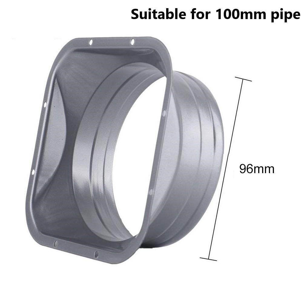 

Silver-gray Vent Flange Square Base Electrostatic Spray 100mm