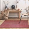 Tapis vintage artisanal effet vieilli, Rouge, 60x120cm
