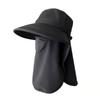 Women's Sun Hat Large Brim Face Cover Sunscreen Caps For Men Outdoor UV Protection Hunting Fishing Cap Neck Flap Fisherman Hat