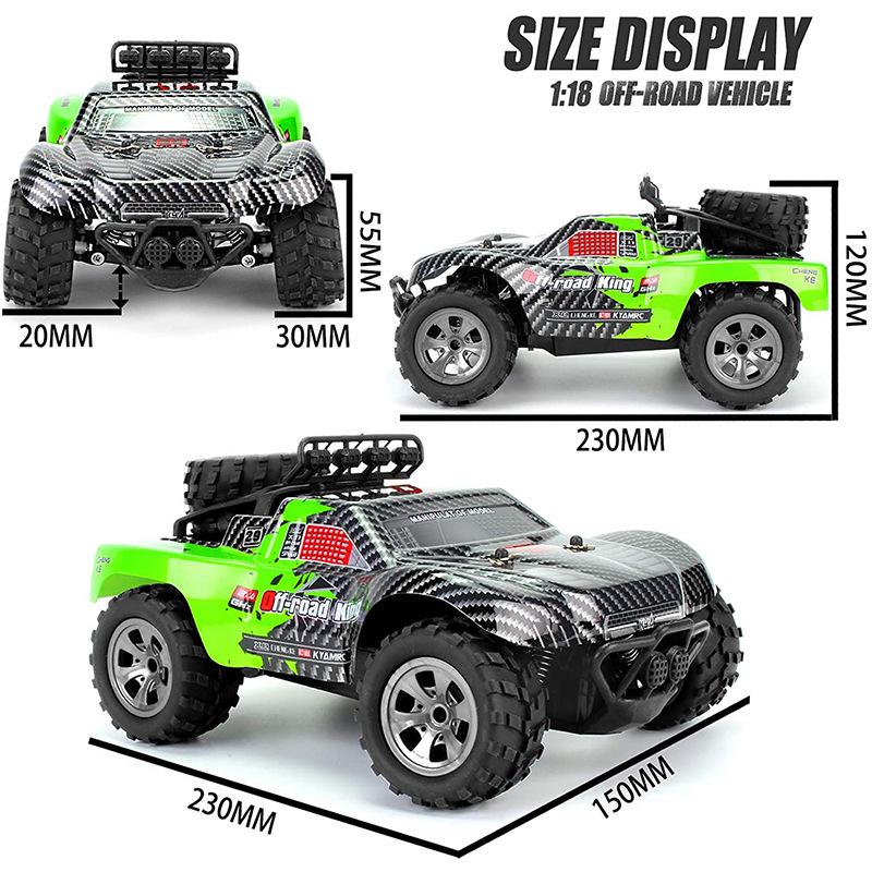 High-Speed 1:18 Big Foot Off-Road Remote Control Car - Short Course Racing & Climbing Toy