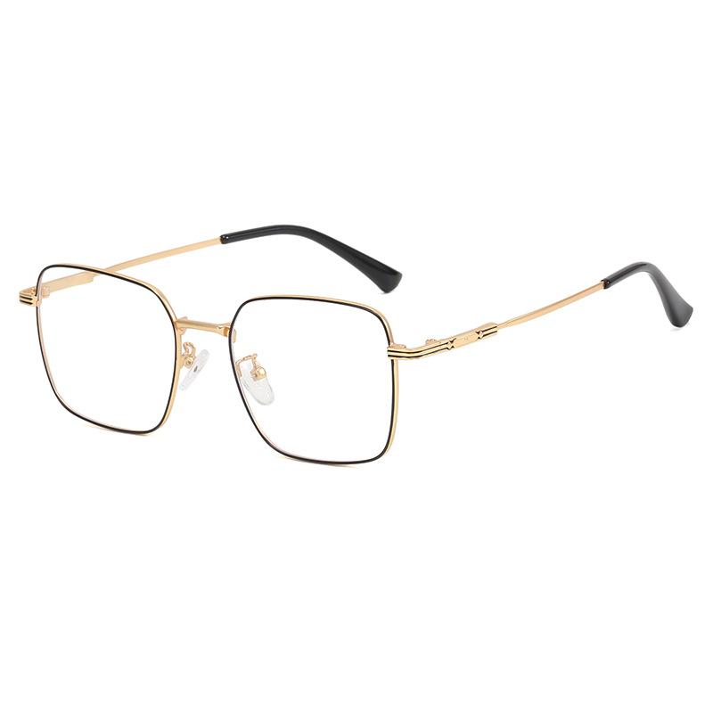 New Sven metal square small frame anti-blue flat glasses women's glasses frame men can be equipped with myopia HC