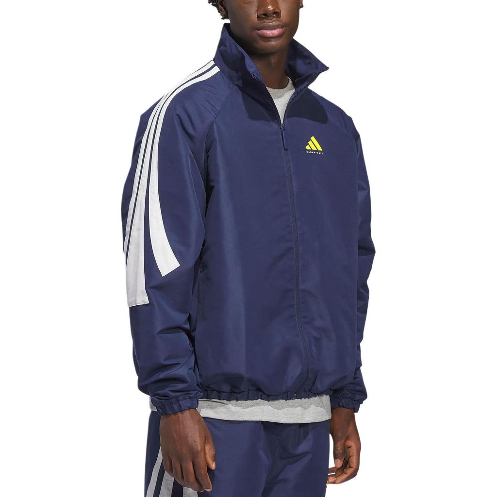 Adidas Basketball Woven Track Top Loose Fit Zip Long Sleeve Jacket Unisex Tops KB7531