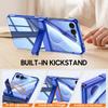 Samsung Galaxy Z Flip 8 Beschermhoes met Volledige Dekking Scharnierbescherming en Kickstand Ontwerp - Blauw