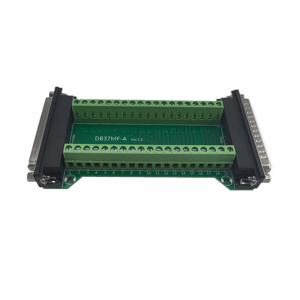 1*DB37MF-A Terminal Block Adapter Solderless Male/Female Connector Adapters Board Terminal Block Adapter Block Replacement Parts
