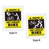 Dont Touch My Bike Bike Sticker, 3D Funny Scratch Resistant Reflective Warning Sticker for BMX, Mountain Road Bike Accessory