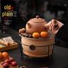 Shangqi Rustic Ceramic Teapot for Charcoal Brewing