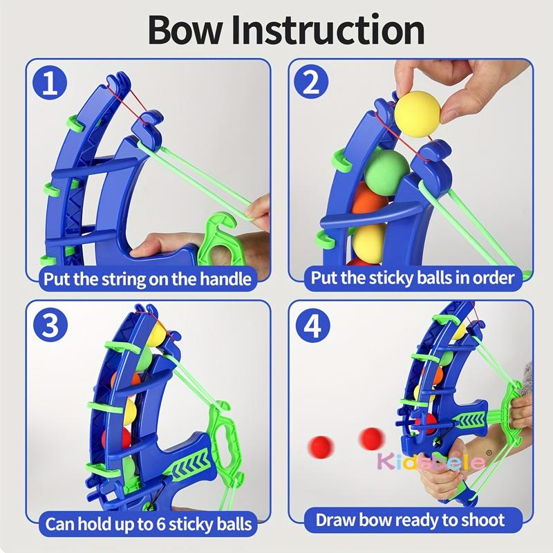 Family Shooting Game Foam Ball Bow & Target Set for Kid Indoor Outdoor Playtime Fun Safe Bow Shooting Game for Parent-Child Play