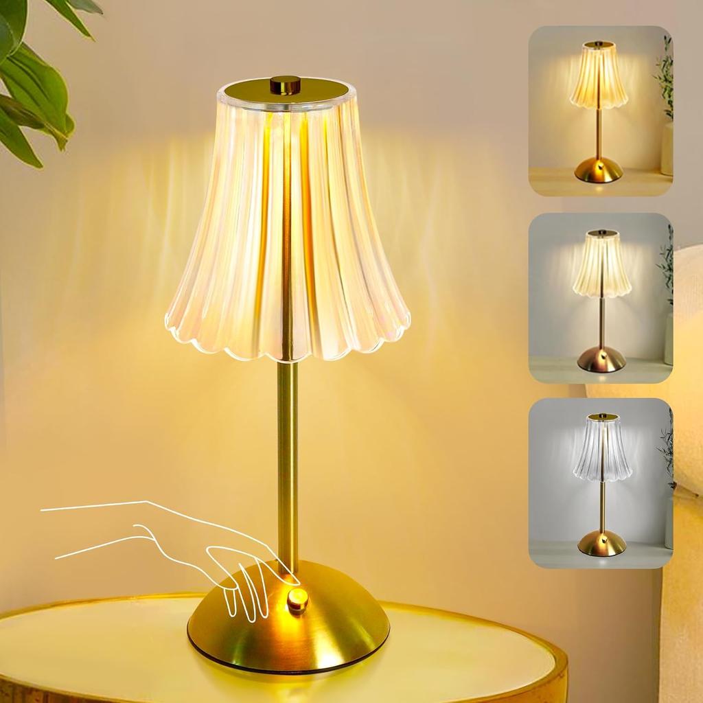 Stolní lampa LED dotykový senzor Stolní noční světlo Dobíjecí bezdrátová lampa na čtení pro restauraci Hotel Bar Světlo do ložnice