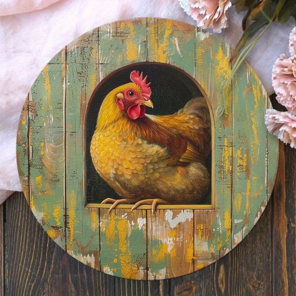 

Metal Wall Art Sign Vintage Round Tin Sign 8x8 Inch Farmhouse Decor High Quality Print Kitchen Gift