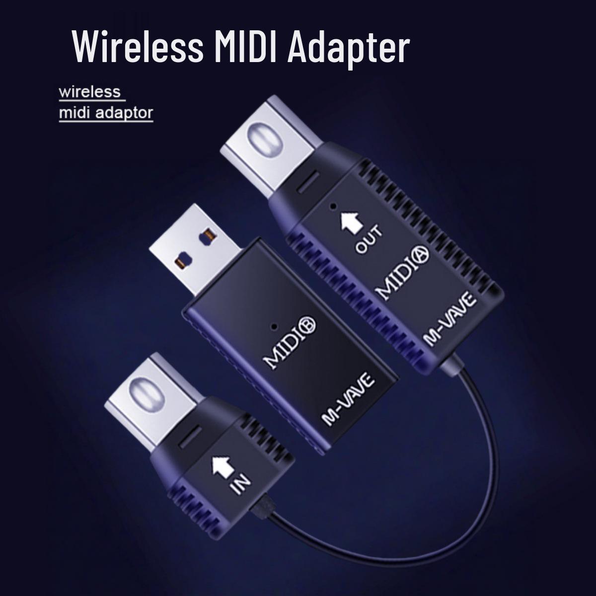 

M-VAVE MS1 Mini Wireless MIDI Adapter for Music Keyboard Controller чорний