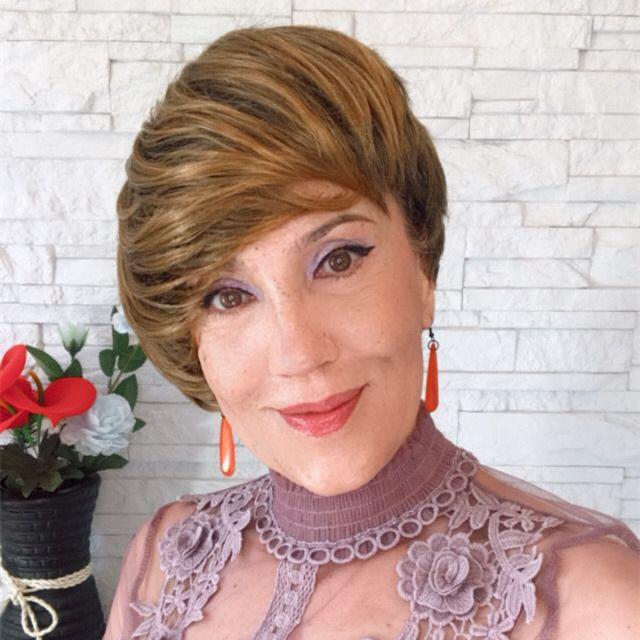 Short Layered Wig Knot-free Heat Dissipation Beauty Supplies Mixed Brown Layered Cut Short Wigs