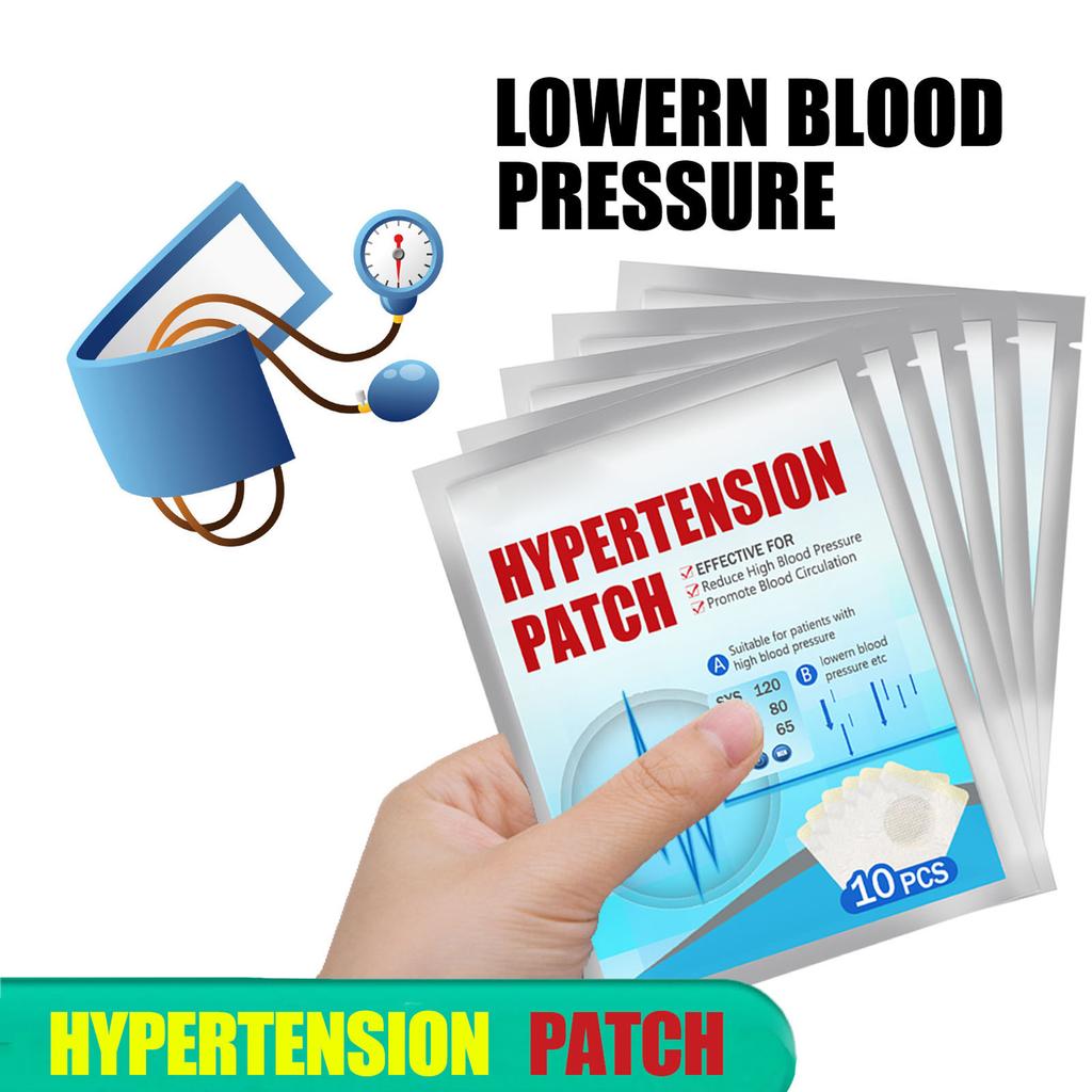 10Pcs Hypertension Patches Extract Lower Blood Pressure Promote Blood Circulation Hlth Care