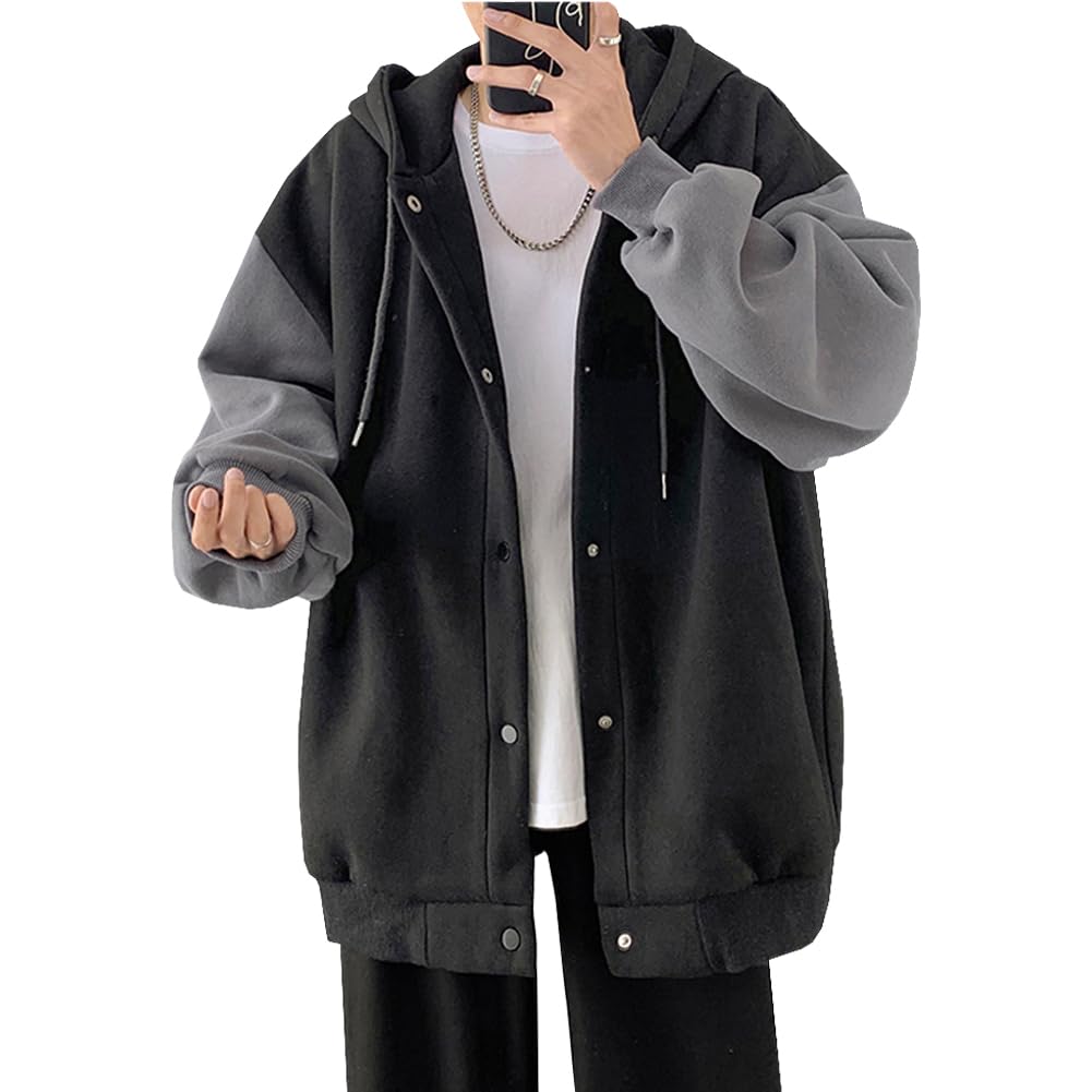 

Anzn Long Sleeve Hooded Stylish Casual Plus Winter Men s Zip-Up Hoodie, Jacket, Cardigan, Coat, Sweatshirt, Fashion, Unisex, Sizes, Spring, Autumn,