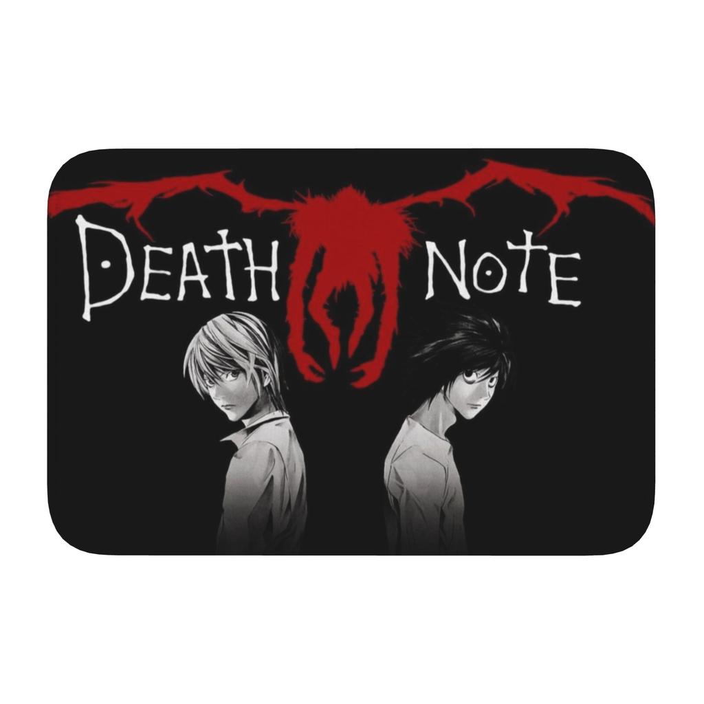 Deathes Anime Note Front Floor Door Entrance Welcome Mat Indoor Bath Kitchen Doormat Bedroom Carpet Rug Footpad