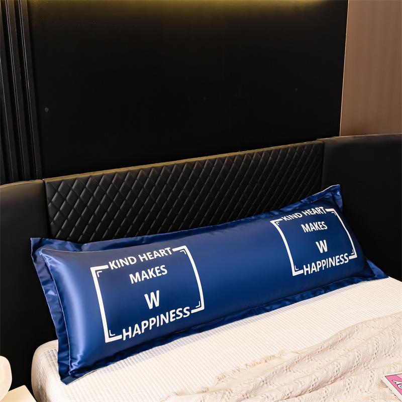 120/150/180cm Long Summer Cool Feeling Couple Pillowcase Long Double Lovers Pillow Case Ice Silk Satin Fabric Pillow Cover