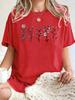 Beautiful Flowers Printed TShirt2026 Unisex Pure Cotton Loose T ShirtsY2K Streetwear AllMatch Summer Clothing Comfortable