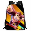 Donkey Kong Bananza, full-open student schoolbag, cartoon backpack, male