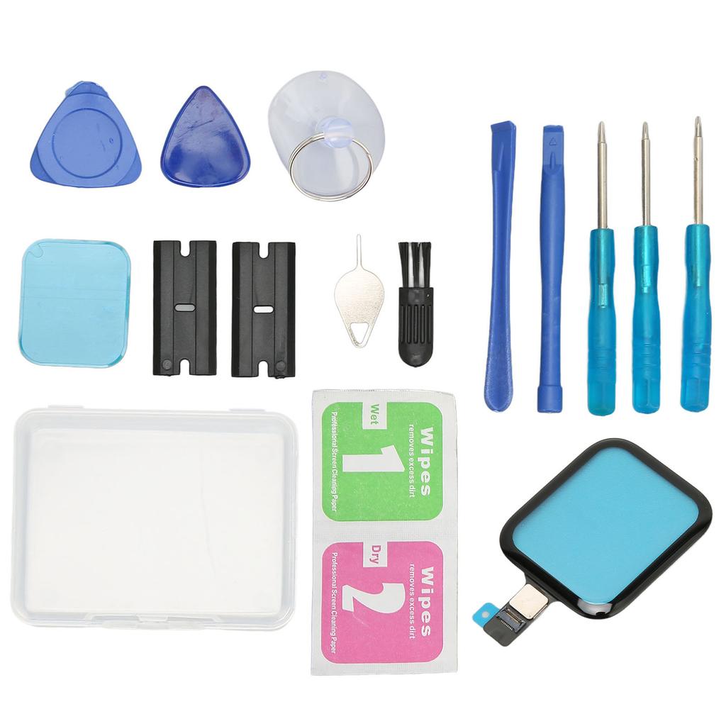 Watch Front Glass Lens Replacement Watch Screen Repair Kit Touch Screen Digitizer Glass for IOS Watch S5 SE 44mm 1.73in