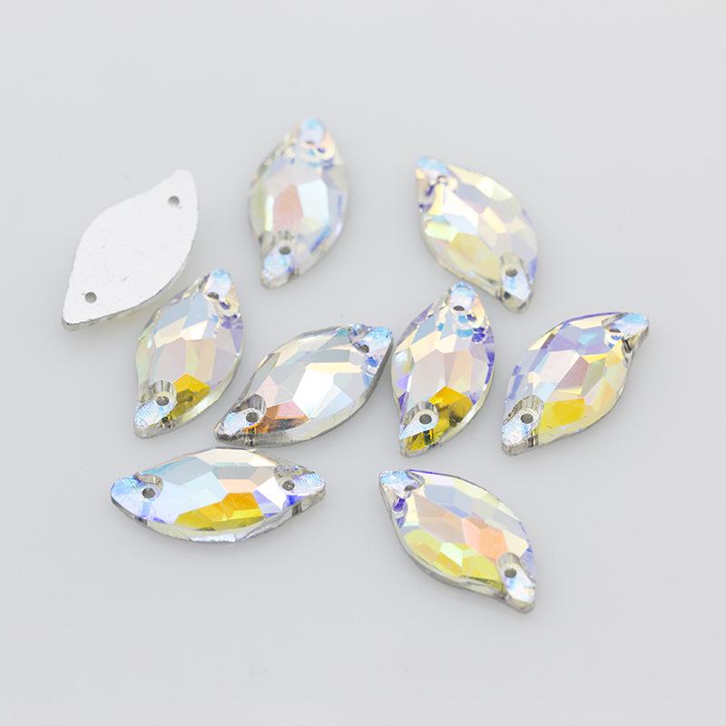 28-Piece Set: 10x20 Flat Bottom Hand-Sewn Crystal Mermaid Dress Drills for DIY Wedding & Evening Dress Decoration