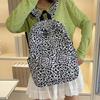 Retro Students School Bag Daypack Large Capacity Backpack Laptop Bag Leopard Print Backpack  Daily