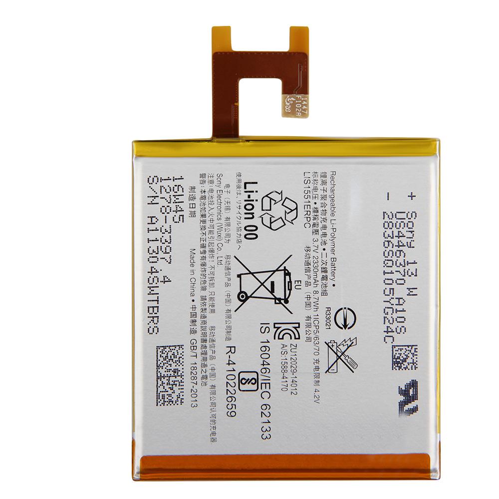 New Replacement Battery LIS1502ERPC For SONY Xperia Z L36h SO-02E C6603 S39H L36i c6602 2330mAh