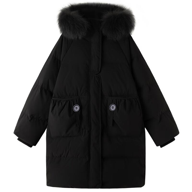 Hacikis Unisex Kids  Winter Mid-Length Down Jacket 140
