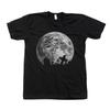Full Moon Halloween T-Shirt Bats Graveyard Screen Print Retro Streetwear High-quality Crew-neck Short-sleeved Men's T-shirt