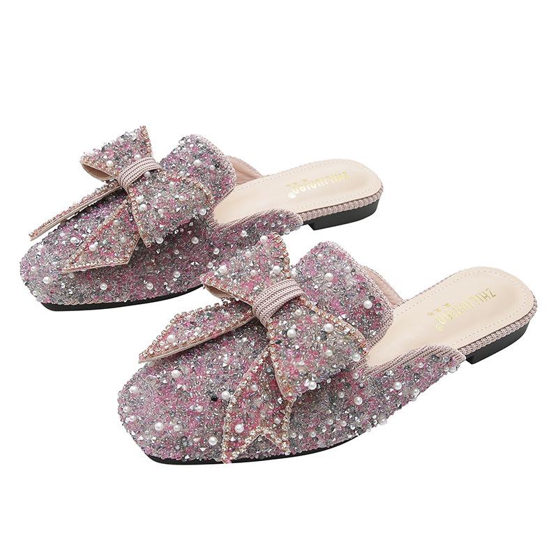Women's Fashion Flat Soft Sole Half Slippers, Lazy Summer Sandals, Plus Sizes 41-43