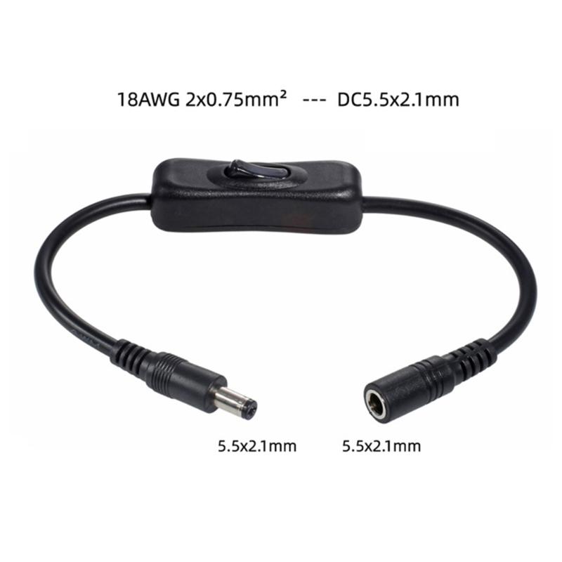 DC Extension Cable Male To Female Power Connector 5.5mmx2.1mm/ 5.5mmx2.5mm Plug Adapter for Routers LED Light Speaker