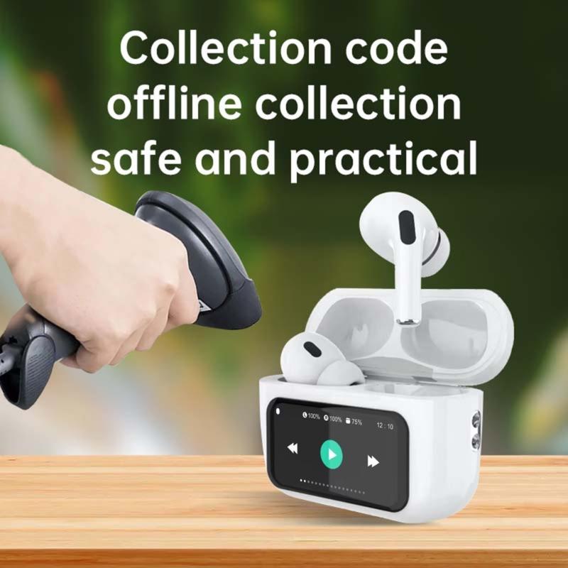 WT 1 Earbuds Touch Screen Headphones Wireless Earphones with Led Visible Display Earpiece for Sports Musics