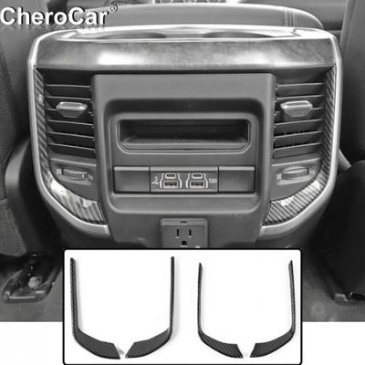 4X Front/Rear/Central AC Air Vent Outlet Trim For Dodge Ram 1500 18+Carbon Fiber