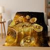 3D HD Bitcoin Money Pattern Flannel Blanket Soft Warm Blanket for Home Bedroom Office Travel Camping Picnic Gift To Friend