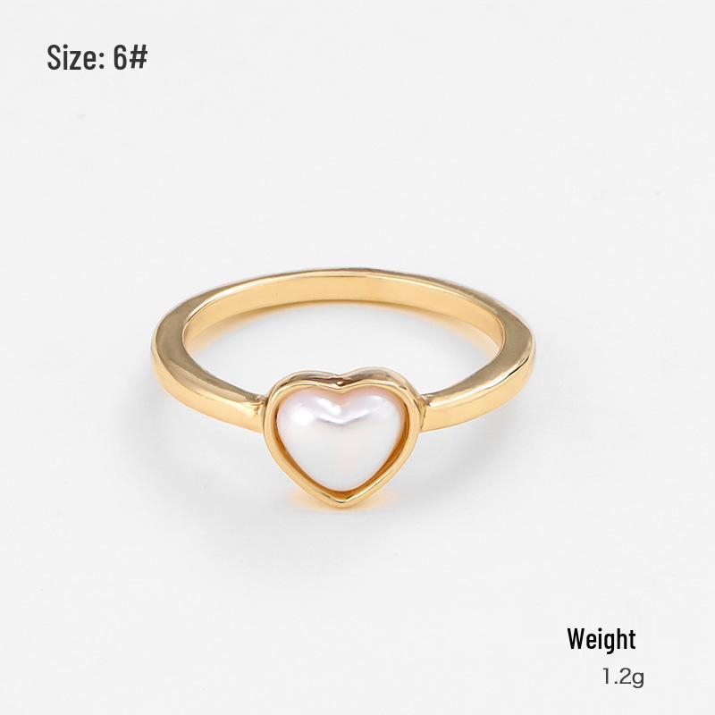 

Комплект колец Kenjie с позолотой и инкрустацией жемчугом, осенне-зимний, для женщин - Европейское и американское текстурированное кольцо