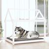 822218 vidaXL Lit pour chien Blanc 111x80x100 cm Bois de pin solide