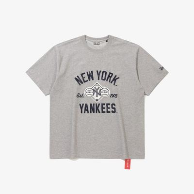 New Era New York Yankees T shirT heaTher Gray 15147502