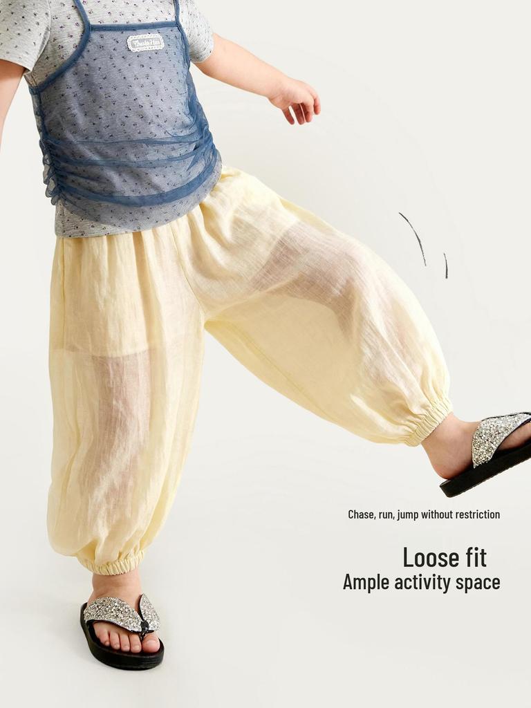 Amila Kinder Sommer 2026 Lässige Hochdehnbare Atmungsaktive Bündchenhose