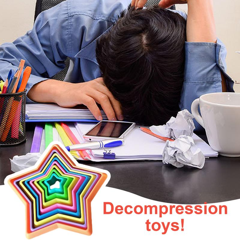Adults Magic Star Fidget Stress Relief Sensory Toys For Anxiety Autism Children Juguetes Spiral Illusion Toy Party Games