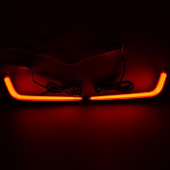 Smoked Red LED Reflector Tail Brake Signal Light for Honda Civic Hatchback 17-22