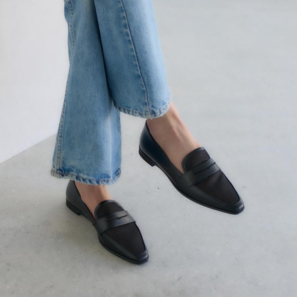 Carino CAUK52017 Dame Loafers, Svart, Størrelse 23.5cm