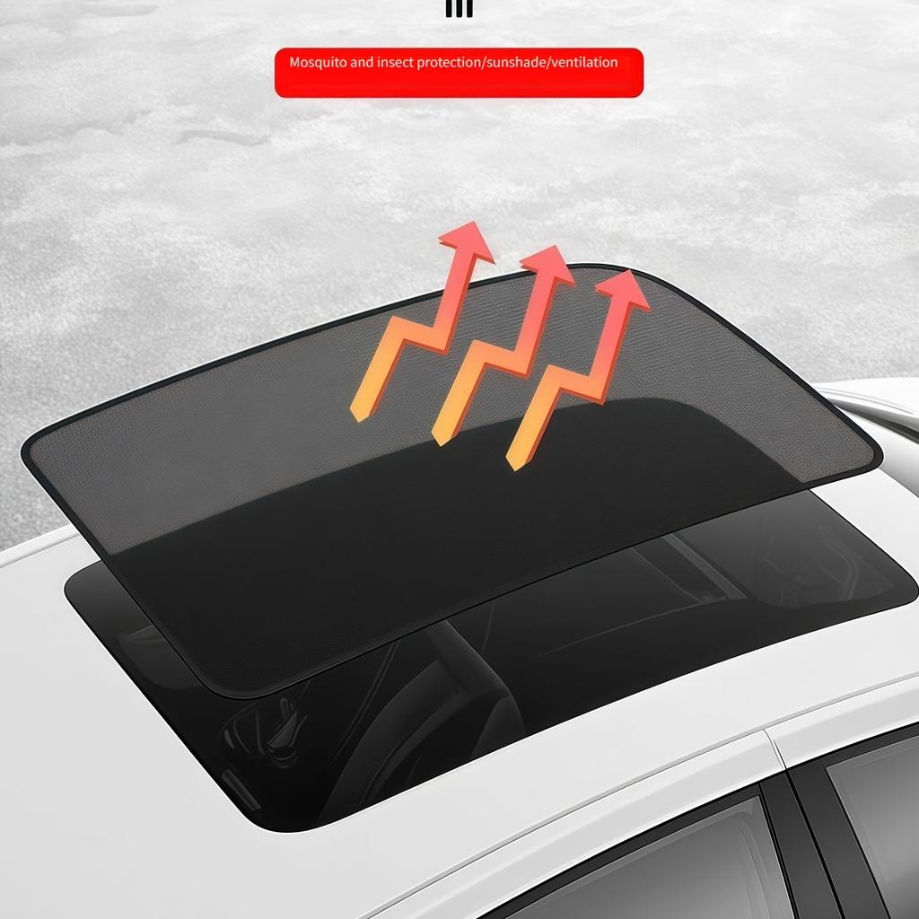Magnetische Auto-Schiebedachabdeckung, Atmungsaktives Mesh-Belüftungs-Nylondachnetz zum Schutz vor Mücken und Insekten