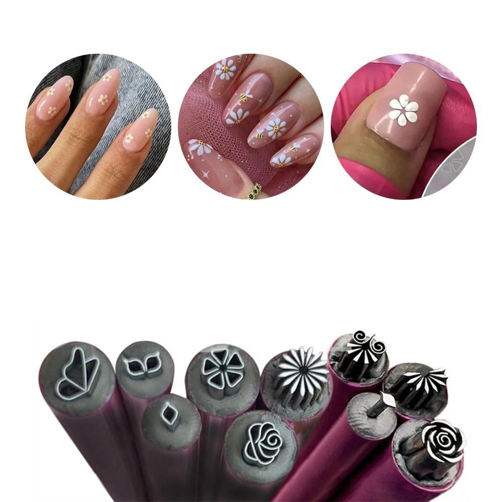 6/10/15pcs Floral Butterfly Pattern Nail Graffiti Pen Stamping Plate Nail Brush Stamp Pen  New Year