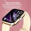 Montre connectée pour hommes et femmes, bracelet entièrement tactile, moniteur d'activité physique, réponse aux appels, Bluetooth, nouvelle collection 2024