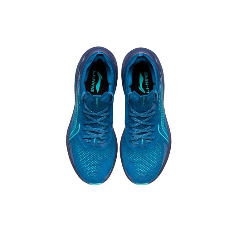 New LiNing WuShi 5S 1.0 Flyline Knitted Fabric Cushioning Anti Slip And Wear Resistant Low Top Running Shoes Men's Blue ARHR071-3