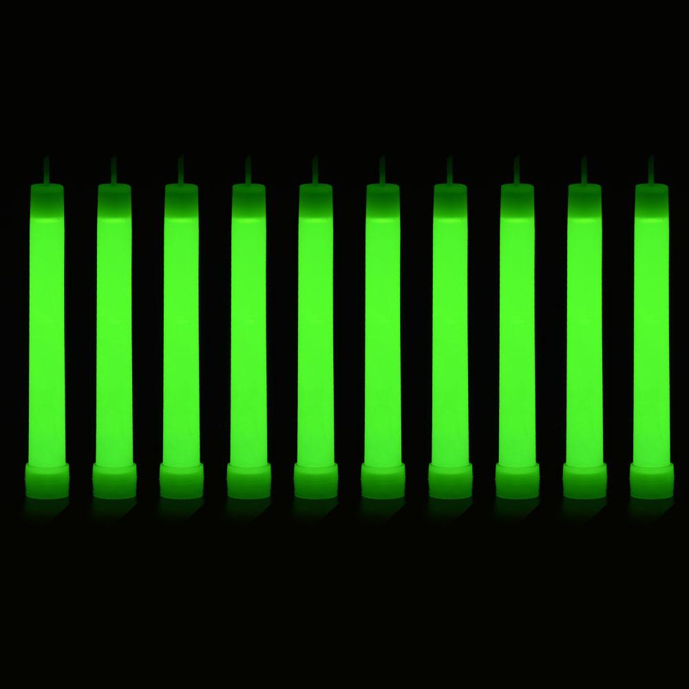 1-50pcs Glow Sticks with Hook 6 inch Fluorescence Light for Hiking Camping Outdoor Emergency Concert Party Light Sticks