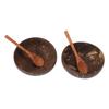 2 Sets Old Coconut Shell Bowl Multipurpose Safe Healthy Heat Resistance Coconut Shell Bowl with