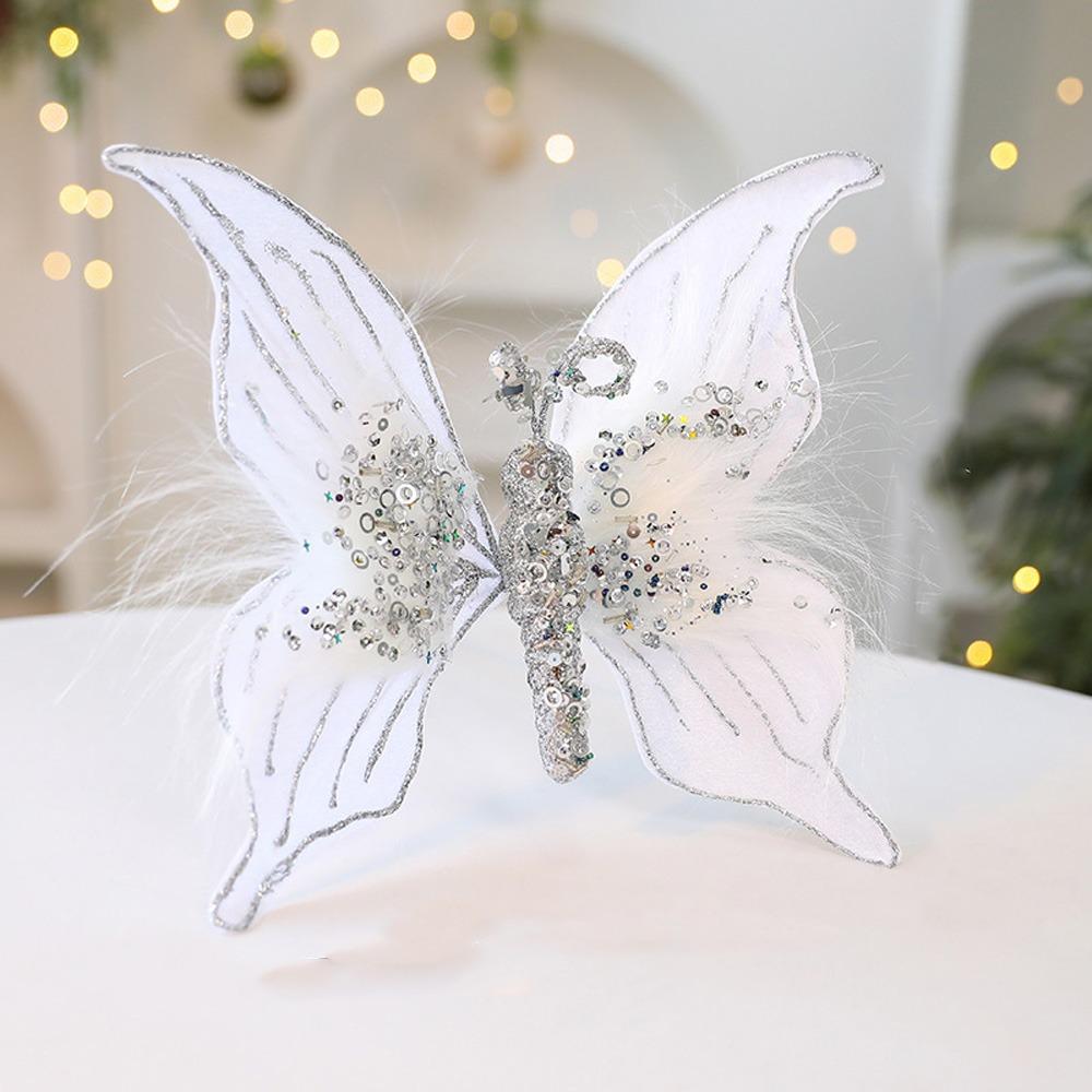 with Clip Christmas Butterflies Ornaments Christmas Tree Decoration  New Year Celebration