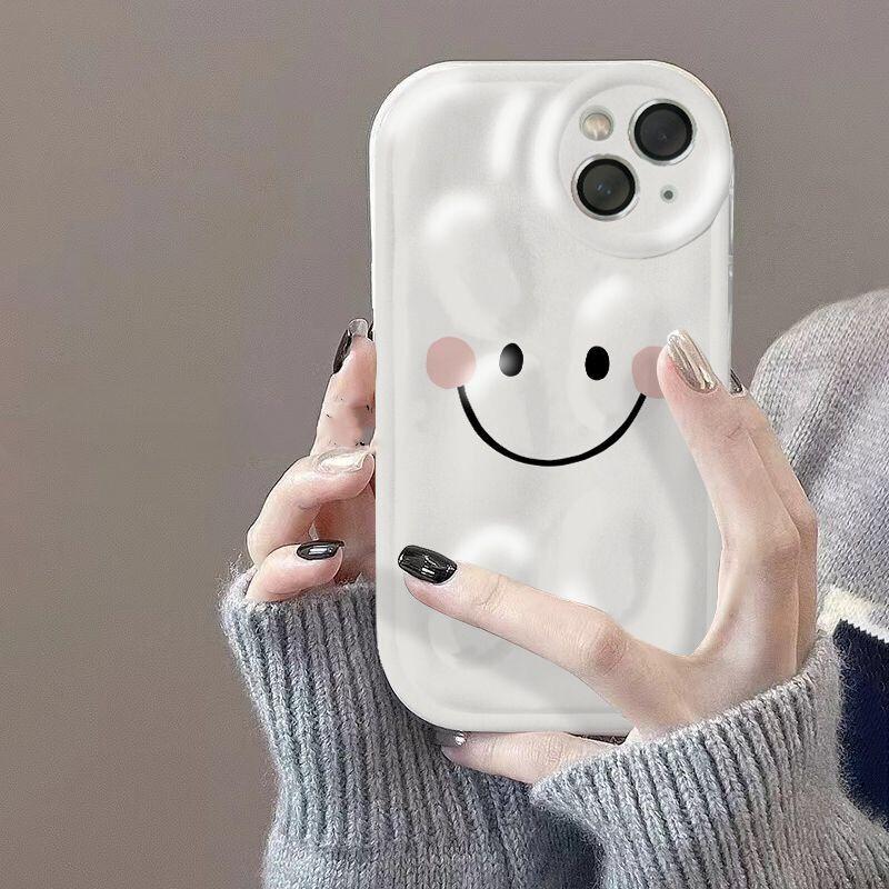 Smiley Phone Case For Iphone 11 14 Pro Max 12 13 Camera Protection Shockproof Bumper Silicone Cover For Iphone Xr Xs X 7 8 Plus
