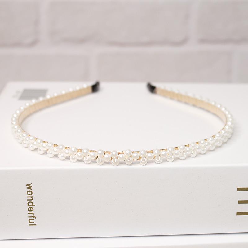 2025 Mori Style Fairy Pearl Headband with Wispy Bangs Hair Clips