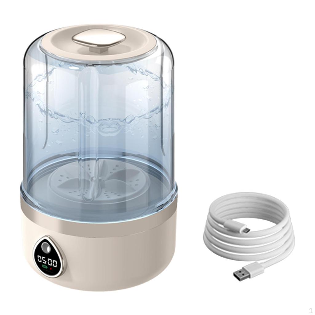 Mini Washing Machine 2 Wash Modes Compact Cleaning Laundry Washer LED Display, for Underwear Small
